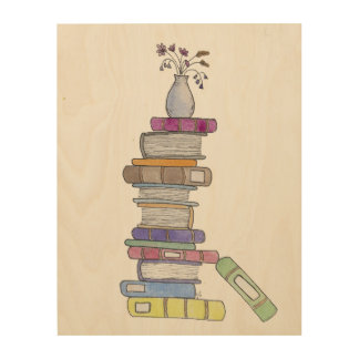 Book Stand Wood Wall Art