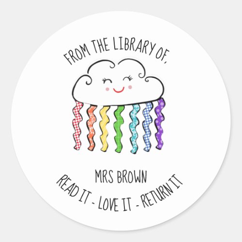Book stickers Custom Teacher cloud Stickers
