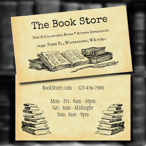 Book Store Custom Business Card