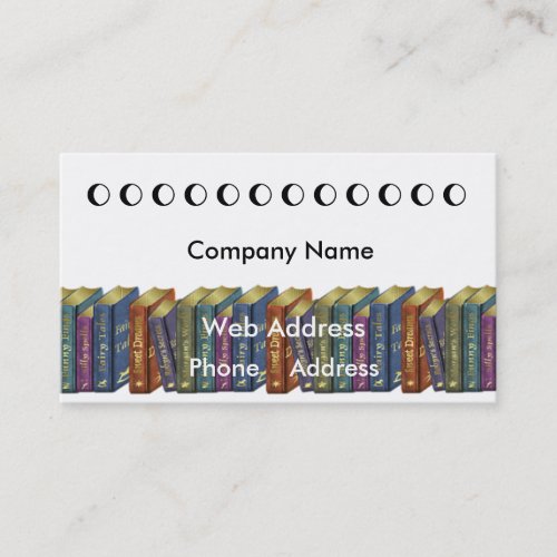 Book store Punch card Business Card