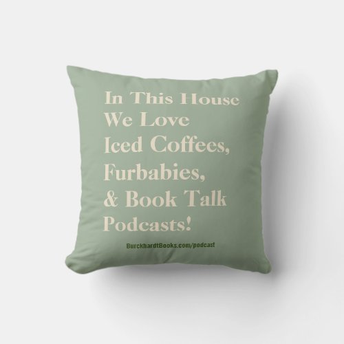 Book Talk Podcast Throw Pillow