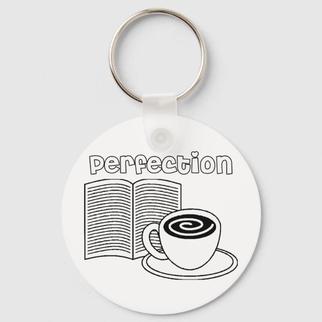 Book & Tea Perfection Keychain (Front)