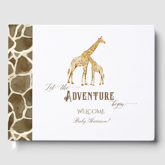 Book Theme Baby Shower Safari Adventure Giraffes (Front)
