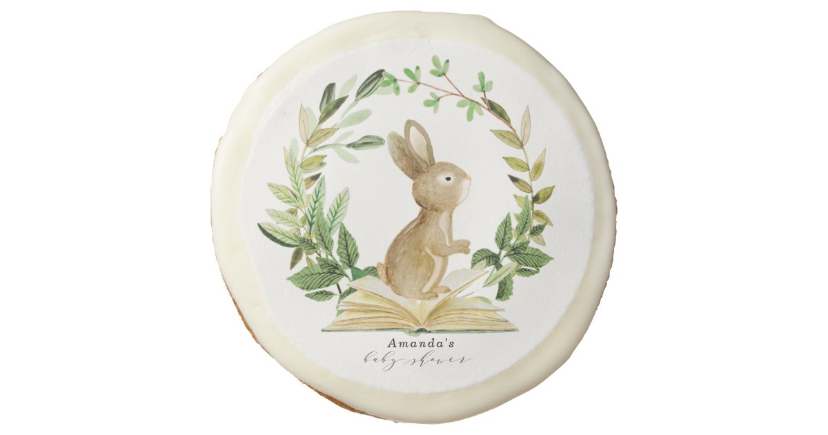 Book Theme Baby Shower Sugar Cookie Favors Zazzle Com