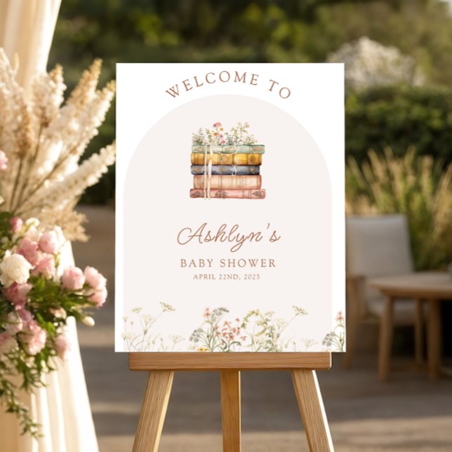 Book Theme Baby Shower Welcome Sign (Creator Uploaded)