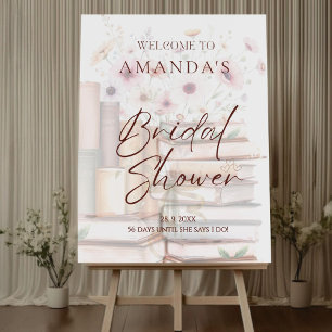  Book Theme Bridal Shower Welcome Sign 