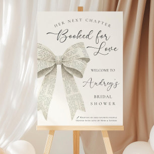 Book Theme Bridal Shower Welcome Sign, Her Next Foam Board