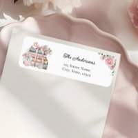 Book Theme Girl Baby Shower Return Address