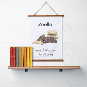 Book Theme Reading Corner Poster for Kids Hanging Tapestry