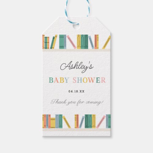 Book Theme Storybook Baby Shower Favor Gift Tags