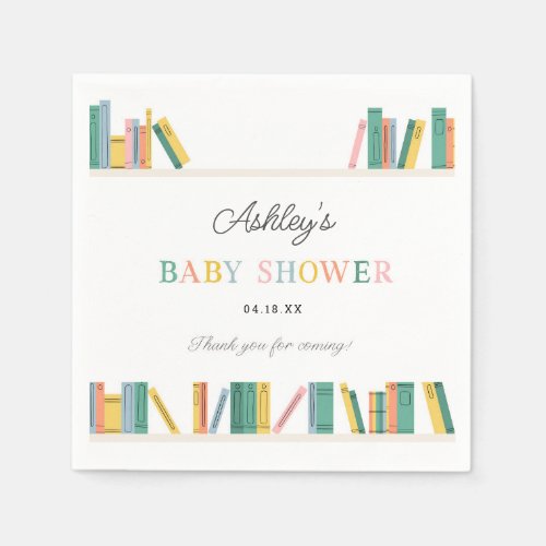 Book Theme Storybook Baby Shower  Napkins