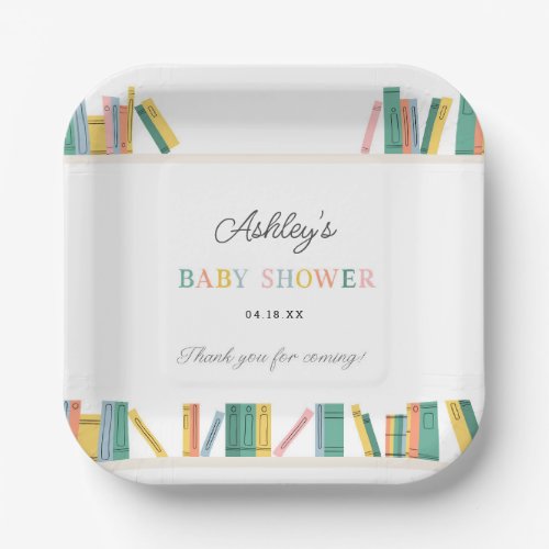 Book Theme Storybook Baby Shower  Paper Plates