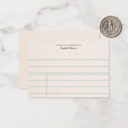 Book Theme Vintage Library Bookish Literary Gift Note Card