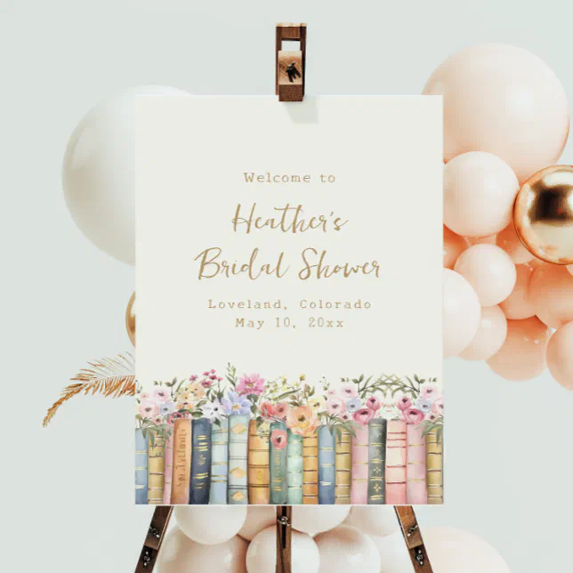 Book Theme Welcome Sign | Zazzle