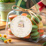 Book Theme Wildflowers Bridal Shower Classic Round Sticker<br><div class="desc">This Bridal Shower item is a dreamy blend of romance, nostalgia, and natural beauty, perfect for celebrating a bride’s next chapter. Designed with a storybook flair, this item evokes the timeless charm of classic tales, symbolizing the bride’s journey into a beautiful new beginning. Delicate wildflowers in soft pastel hues dance...</div>