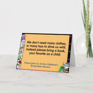 Book Themed Baby Shower Invitation