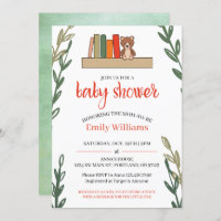 Book Themed Baby Shower Invitation