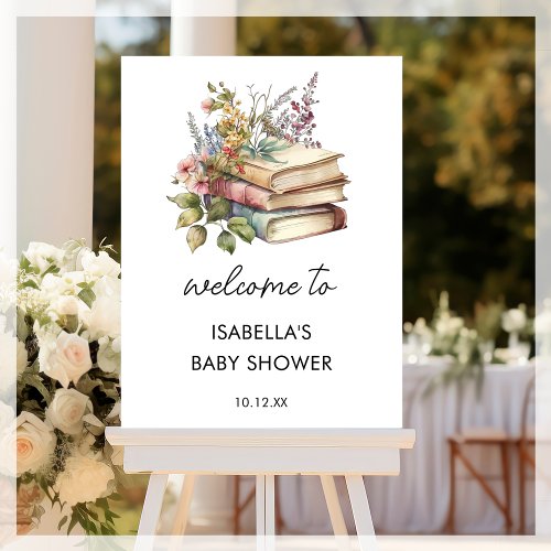 Book Themed Baby Shower Welcome Sign