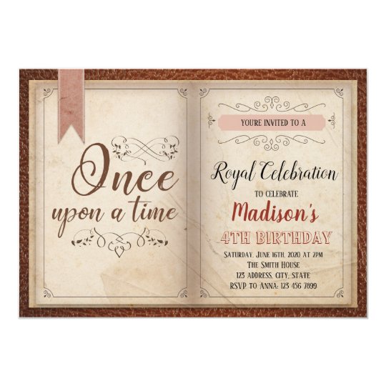 Book Themed Birthday Party Invitation Book Themed Birthday Party Invitation