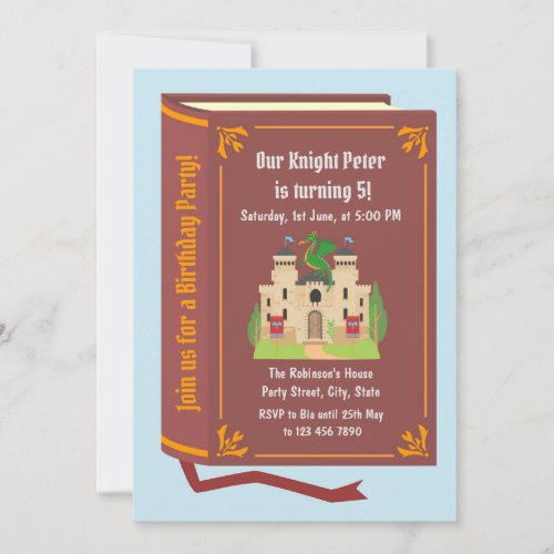 Book themed boy or girl  Birthday Party Invitation