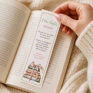 Book Themed Bridal Shower Baby Shower Bookmark 