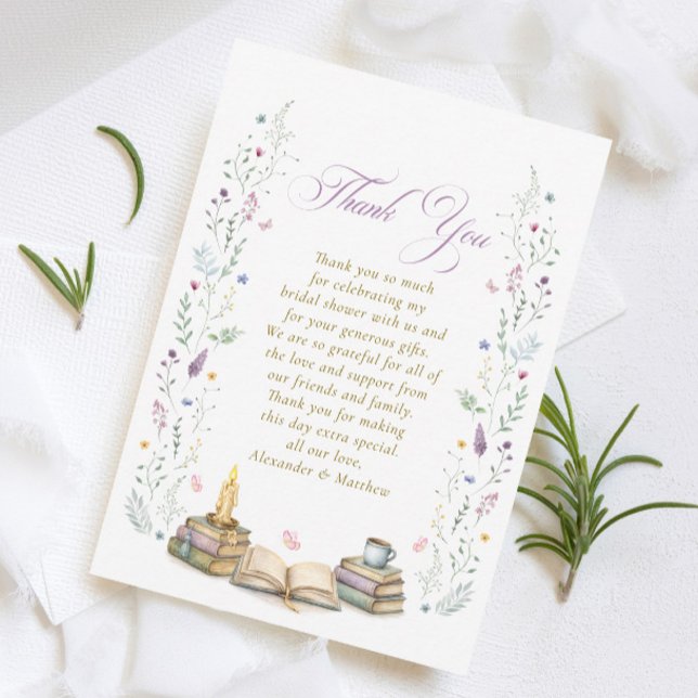 Book themed Bridal Shower Thank You Card (Creator Uploaded)