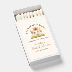 Book Themed Bridal Shower Vintage Floral Matchbox