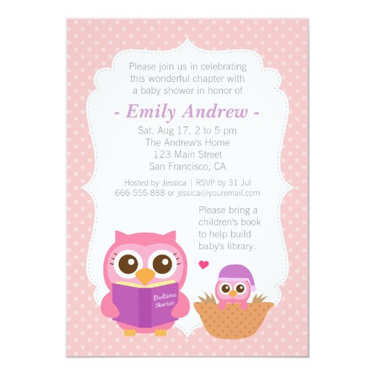 Cute Owl Baby Shower Invitations 7