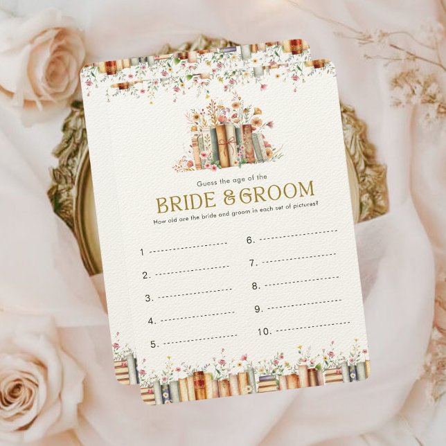 Book-Themed Guess the Age Bride & Groom Game   (Creator Uploaded)