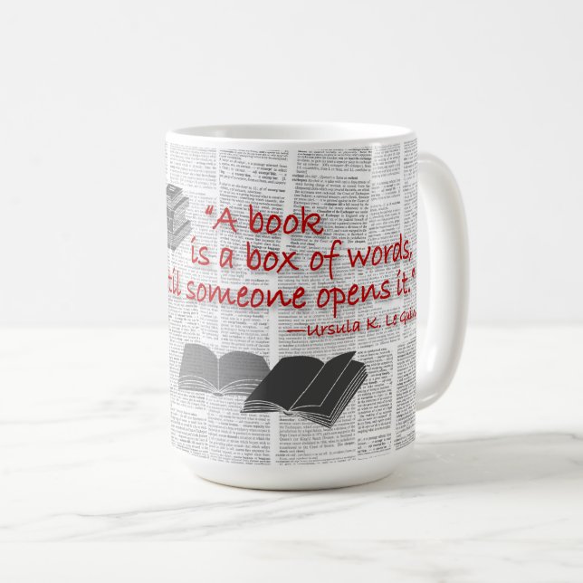 book themed mug (Front Right)