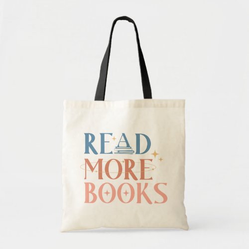Book Tote Bag _ Read More Books Design