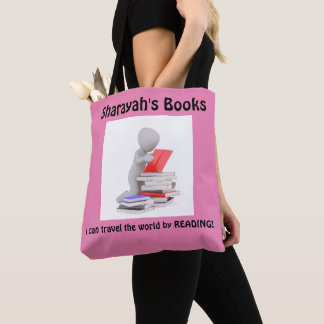 Book Tote w/Custom Name Bag
