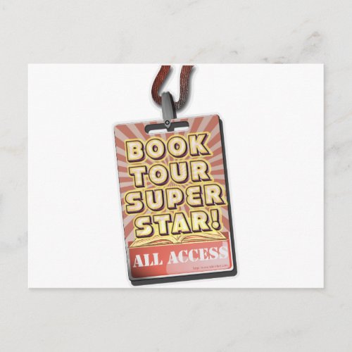 Book Tour Superstar Postcard