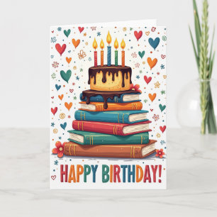 Book Tower Birthday Card