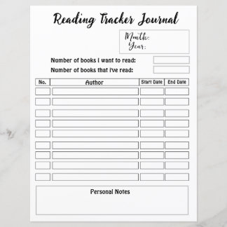 Book Tracker Planner Reading Journal Neutral