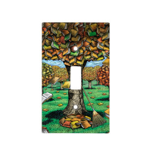 book tree light switch cover