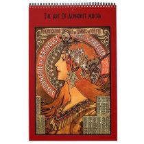 Book Vintage Alphonse Mucha 14 Images Famous Art Calendar