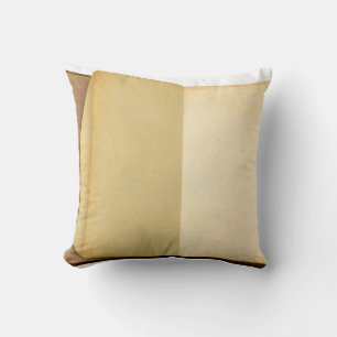 Book vintage old texture retro throw pillow