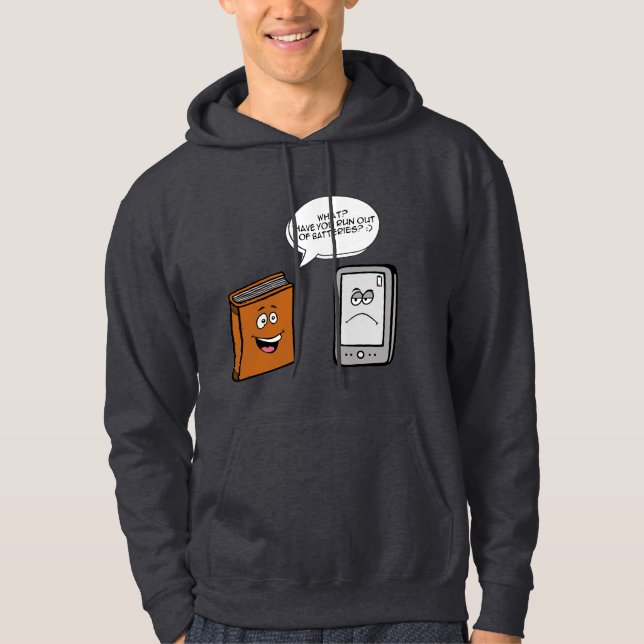 Book vs eBook Hoodie (Front)
