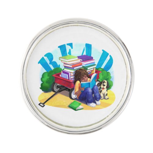 Book Wagon READ Lapel Pin