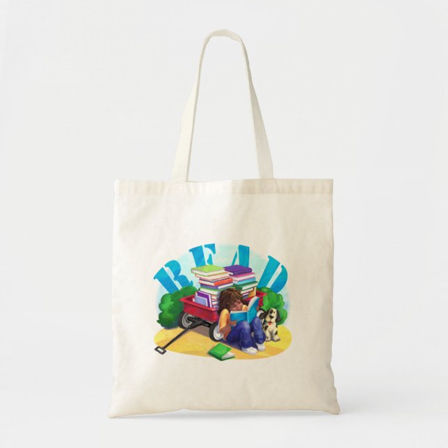 Book Wagon Tote Bag (Front)