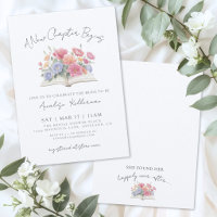 Book Watercolor Floral Bridal Shower