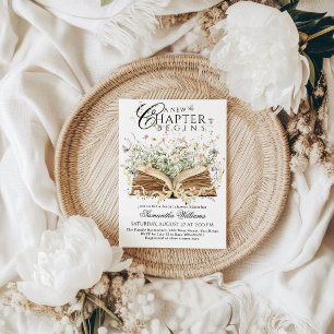 Book Wildflower A New Chapter Begin bridal Shower Invitation