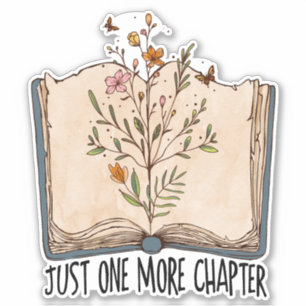 Book wildflowers butterfly one more chapter  sticker