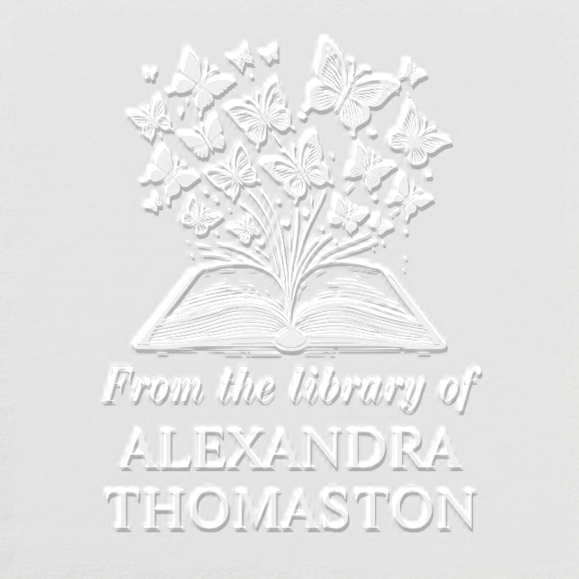 Book with Butterflies #2 Library Book Name Embosser (Design)