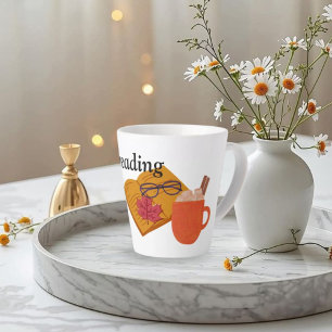 Book withe coffe and glass With autumn leaves Latte Mug