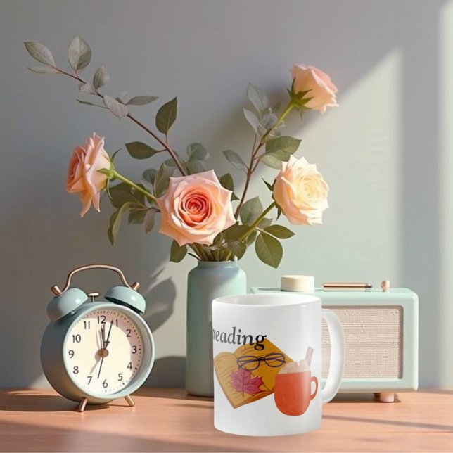 Book  withe glass and coffe mug,book lover coffee mug (Creator Uploaded)