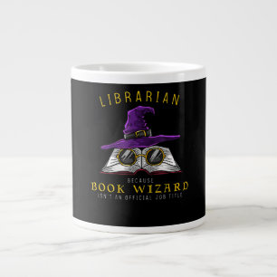 book wizard job title funny librarian sayings giant coffee mug