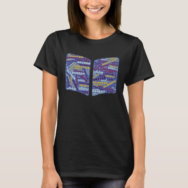 Book  Word Cloud Readers  Librarian Men Women T-Shirt (Front)