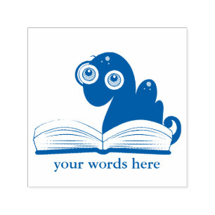 Book worm add words Teachers students stamp